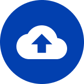 Simple data upload icon.